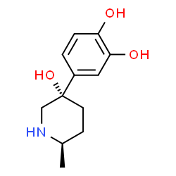 1,2-Benzenediol, 4-(3-hydroxy-6-methyl-3-piperidinyl)-, trans- (9CI) structure