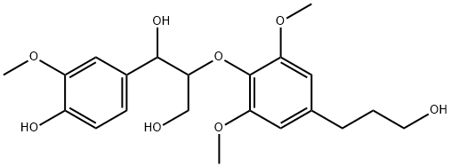 7S,8R-1-(4-羟基-3-甲氧苯基)-2-[4-(3-羟丙基)-2,6-二甲氧苯氧基]-1,3-丙二醇结构式