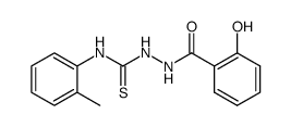 1-(2-Hydroxy-benzoyl)-4-(2-methyl-phenyl)-thiosemicarbazid Structure