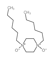 Piperazine,1,4-dihexyl-, 1,4-dioxide structure