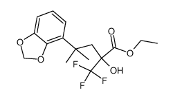 4-(benz[1,3]dioxol-4-yl)-2-hydroxy-4-methyl-2-trifluoromethyl-pentanoic acid ethyl ester Structure