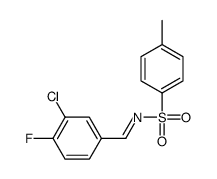 N-[(3-chloro-4-fluorophenyl)methylidene]-4-methylbenzenesulfonamide Structure