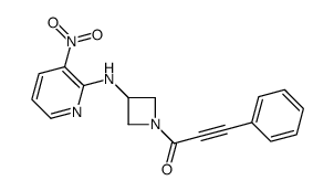 1-[3-[(3-nitropyridin-2-yl)amino]azetidin-1-yl]-3-phenylprop-2-yn-1-one Structure