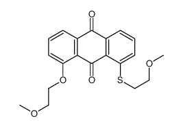 1-(2-methoxyethoxy)-8-(2-methoxyethylsulfanyl)anthracene-9,10-dione结构式