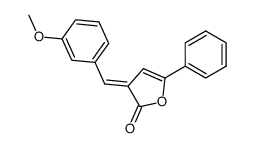 4-Hydroxy-4-phenyl-2-[3-methoxy-benzyliden]-buten-(3)-saeurelacton Structure