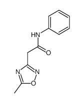 5-Methyl-3-(2-oxo-2-anilinoethyl)-1,2,4-oxadiazole结构式