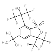 2-[9,9-dioxo-4-tert-butyl-7,7-bis(trifluoromethyl)-8-oxa-9$l^{6}-thiabicyclo[4.3.0]nona-2,4,10-trien-2-yl]-1,1,1,3,3,3-hexafluoro-propan-2-ol结构式