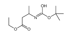 ethyl 3-[(2-methylpropan-2-yl)oxycarbonylamino]butanoate结构式