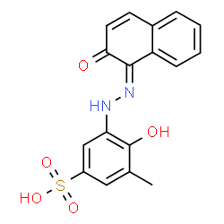 4-hydroxy-3-[(2-hydroxy-1-naphthyl)azo]-5-methylbenzenesulphonic acid结构式