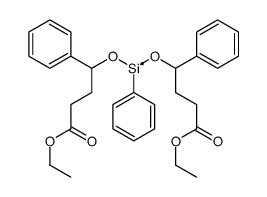 3,8,10-Trioxa-9-silatetradecan-14-oic acid, 4-oxo-7,9,11-triphenyl-, e thyl ester Structure