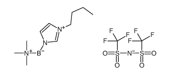(1-Butyl-1H-imidazol-3-ium-3-yl)(trimethylammonio)dihydroborate bis(trifluoromethylsulfonyl)amide Structure