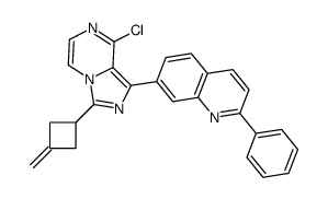 7-(8-chloro-3-(3-Methylenecyclobutyl)imidazo[1,5-a]pyrazin-1-yl)-2-phenylquinoline Structure