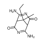 9-ethyl-4,8-diamino-9-methyl-3,7-diaza-bicyclo[3.3.1]nona-3,7-diene-2,6-dione结构式