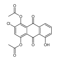 (4-acetyloxy-3-chloro-8-hydroxy-9,10-dioxoanthracen-1-yl) acetate Structure