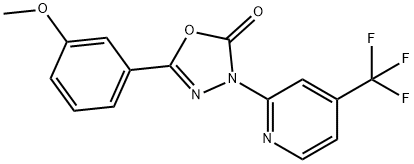 1,3,4-oxadiazol-2(3h)-one, 5-(3-methoxyphenyl)-3-[4-(trifluoromethyl)-2-pyridinyl]- structure