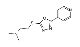 N,N-dimethyl-2-[(5-pyridin-4-yl-1,3,4-oxadiazol-2-yl)sulfanyl]ethanamine结构式