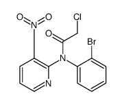 N-(2-bromophenyl)-2-chloro-N-(3-nitropyridin-2-yl)acetamide Structure