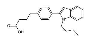 4-[4-(1-butylindol-2-yl)phenyl]butanoic acid结构式