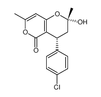 4α-(4-Chlorphenyl)-2α-hydroxy-2β,7-dimethyl-3,4-dihydro-2H,5H-pyrano<4,3-b>pyran-5-on Structure