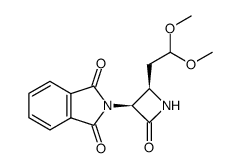 cis-4-(2,2-dimethoxyethyl)-3-phthalimido-2-azetidinone Structure