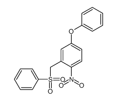 2-(benzenesulfonylmethyl)-1-nitro-4-phenoxybenzene结构式