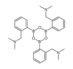 1-[2-[4,6-bis[2-[(dimethylamino)methyl]phenyl]-1,3,5,2,4,6-trioxatriborinan-2-yl]phenyl]-N,N-dimethylmethanamine结构式