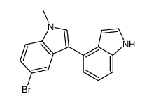 5-bromo-3-(1H-indol-4-yl)-1-methylindole结构式