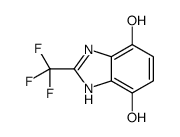 2-(trifluoromethyl)-1H-benzimidazole-4,7-diol结构式