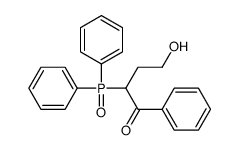 2-diphenylphosphoryl-4-hydroxy-1-phenylbutan-1-one结构式