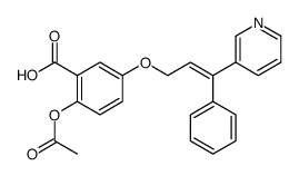 2-acetyloxy-5-(3-phenyl-3-pyridin-3-ylprop-2-enoxy)benzoic acid结构式