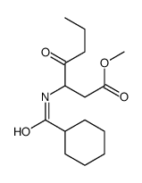 methyl 3-(cyclohexanecarbonylamino)-4-oxoheptanoate结构式