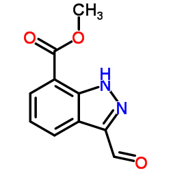 Methyl 3-formyl-1H-indazole-7-carboxylate Structure