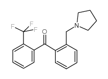2-PYRROLIDINOMETHYL-2'-TRIFLUOROMETHYLBENZOPHENONE结构式