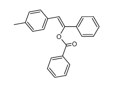 Benzoesaeure-(2-(4-methylphenyl)-1-phenylethenylester)结构式