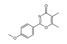 2-(4-methoxyphenyl)-5,6-dimethyl-1,3-oxazin-4-one结构式