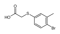 (4-bromo-3-methyl-phenylsulfanyl)-acetic acid结构式