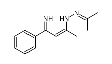 2-Propanone, 2-(3-imino-1-methyl-3-phenyl-1-propen-1-yl)hydrazone Structure