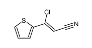 3-chloro-3-(thiophen-2-yl)acrylonitrile结构式