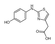 2-[2-(4-hydroxyanilino)-1,3-thiazol-4-yl]acetic acid Structure