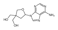 [5-(6-aminopurin-9-yl)-3-(hydroxymethyl)oxolan-3-yl]methanol结构式