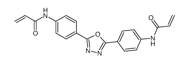 N-[4-[5-[4-(prop-2-enoylamino)phenyl]-1,3,4-oxadiazol-2-yl]phenyl]prop-2-enamide Structure