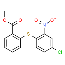 methyl 2-(4-chloro-2-nitrophenylthio)benzoate结构式