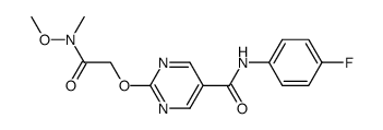 2-[(Methoxymethylcarbamoyl)methoxy]-pyrimidine-5-carboxylic acid (4-fluorophenyl)amide Structure