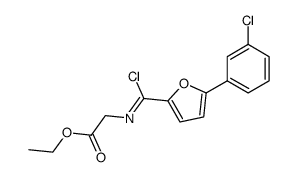 ethyl 2-((chloro(5-(3-chlorophenyl)furan-2-yl)methylene)amino)acetate结构式