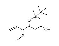 (3R,4R)-3-((tert-butyldimethylsilyl)oxy)-4-ethylhex-5-en-1-ol结构式