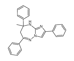 2-Methyl-2,4,7-triphenyl-5H-3,4-diamino-4-phenylimidazo<1,2-b>-1,2,4-triazepine Structure