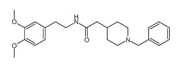 1-Benzyl-4-(3,4-dimethoxyphenyethylcarbamoylmethyl)piperidine结构式