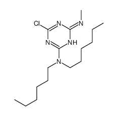 6-chloro-2-N,2-N-dihexyl-4-N-methyl-1,3,5-triazine-2,4-diamine结构式