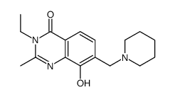 4(3H)-Quinazolinone,3-ethyl-8-hydroxy-2-methyl-7-(piperidinomethyl)- (7CI) picture