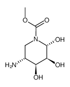 1-Piperidinecarboxylicacid,5-amino-2,3,4-trihydroxy-,methylester,(2alpha,3beta,4beta,5alpha)-(9CI) Structure